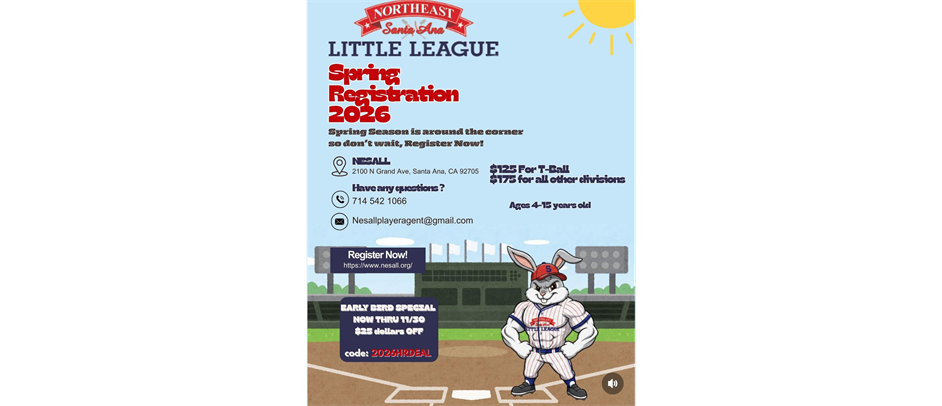 Spring 2026 Registration Now Open 